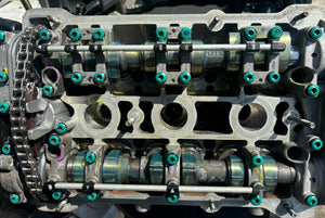 2.8 cylinder heads rebuilt with upgraded exhaust valves/ guides with new cam chain tensioners assembled for 2.7 application