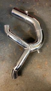 102 mm y pipe with 2.75 id inlets