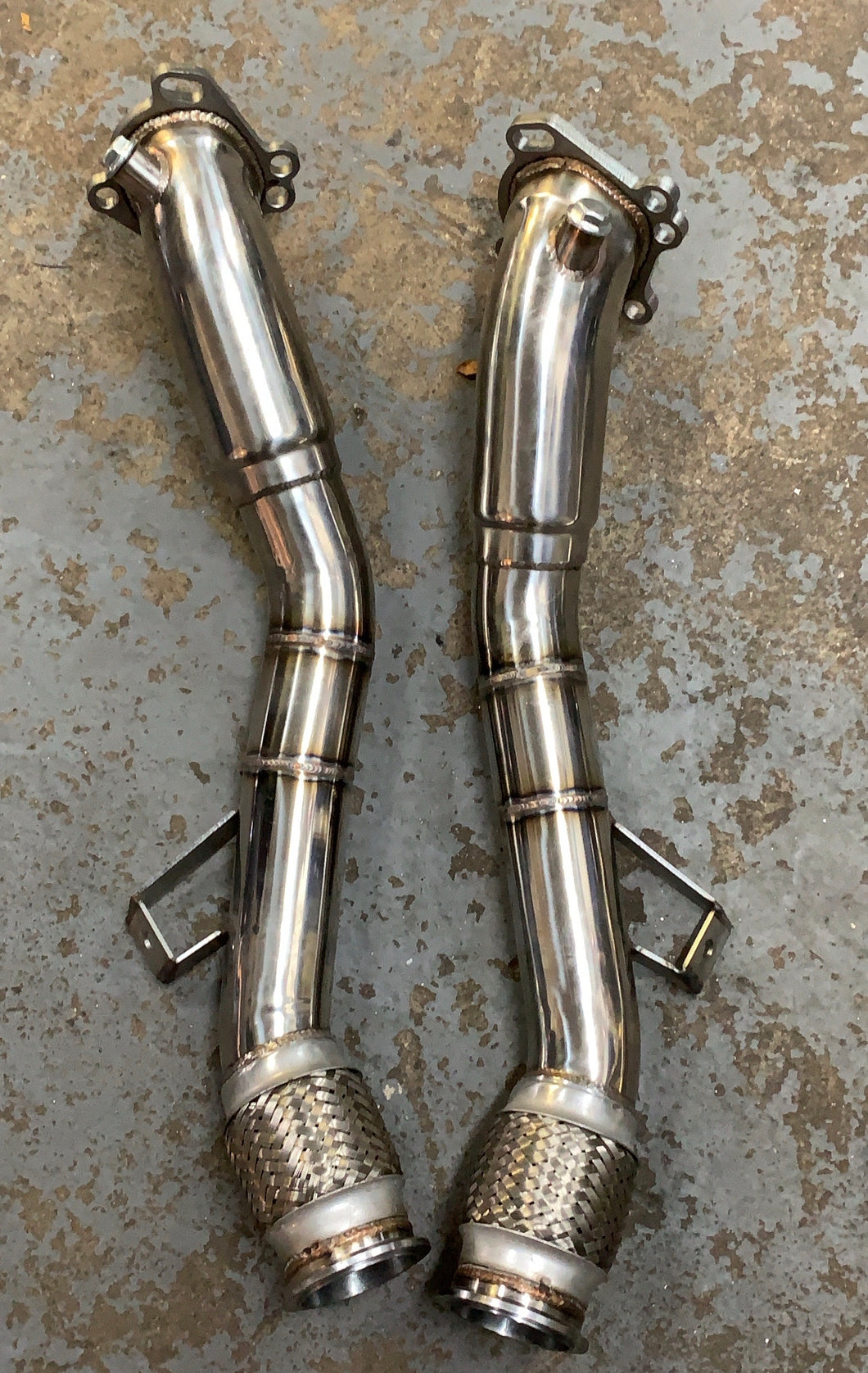 B6/b7 2.7t down pipe set for twin turbo application